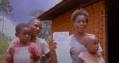 Women and children show their birth registration!