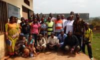 Coordinators for the Indigenous Navigator gather for a picture at a training on the framework in Cameroon